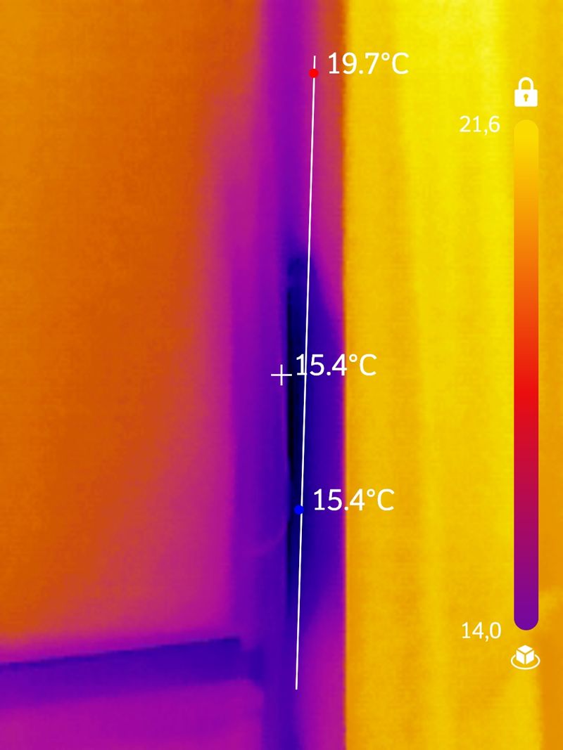 Badanie termowizyjne ściany w mieszkaniu przed zgłoszeniem wady z rękojmi
